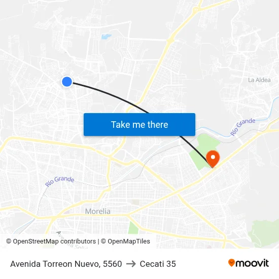 Avenida Torreon Nuevo, 5560 to Cecati 35 map