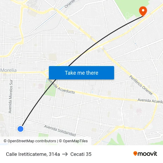 Calle Iretiticateme, 314a to Cecati 35 map