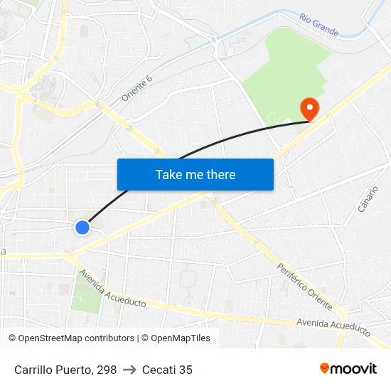 Carrillo Puerto, 298 to Cecati 35 map
