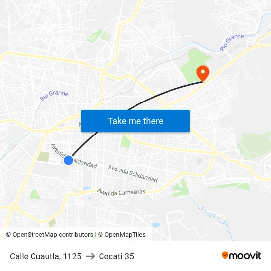 Calle Cuautla, 1125 to Cecati 35 map