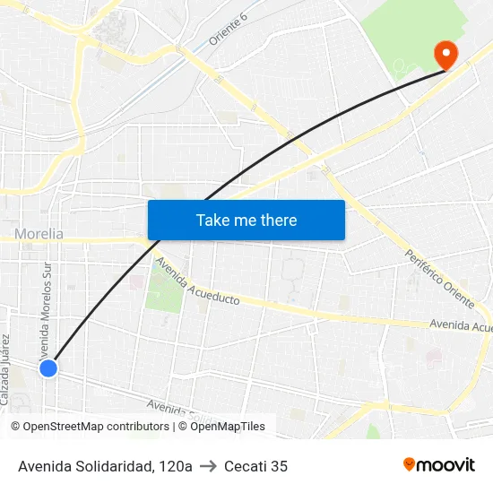 Avenida Solidaridad, 120a to Cecati 35 map