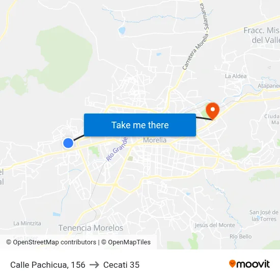 Calle Pachicua, 156 to Cecati 35 map