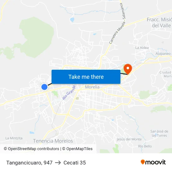 Tangancicuaro, 947 to Cecati 35 map