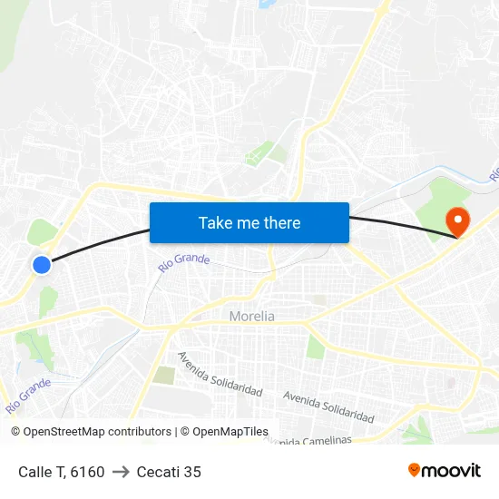 Calle T, 6160 to Cecati 35 map