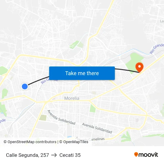 Calle Segunda, 257 to Cecati 35 map