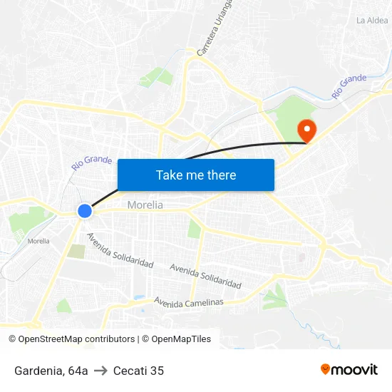 Gardenia, 64a to Cecati 35 map