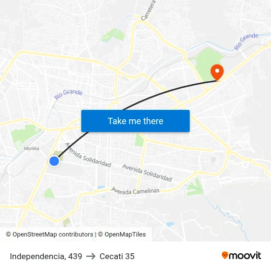 Independencia, 439 to Cecati 35 map
