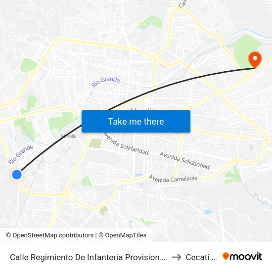 Calle Regimiento De Infantería Provisional, 60 to Cecati 35 map