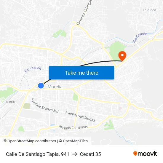 Calle De Santiago Tapia, 941 to Cecati 35 map
