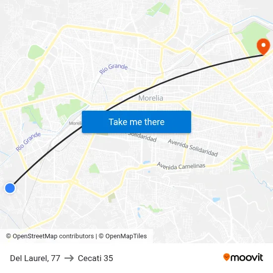 Del Laurel, 77 to Cecati 35 map