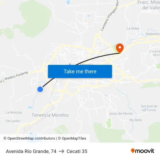 Avenida Río Grande, 74 to Cecati 35 map