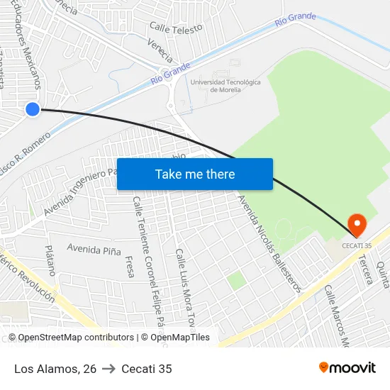 Los Alamos, 26 to Cecati 35 map