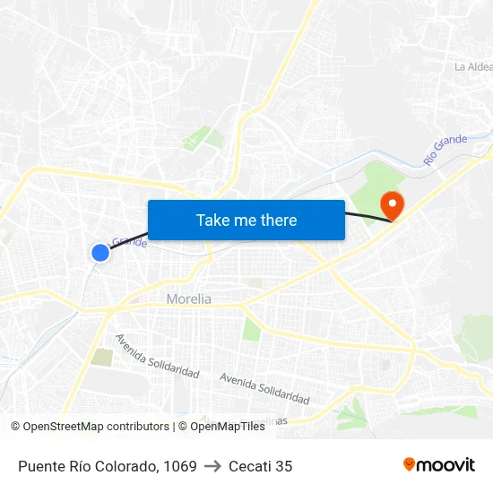 Puente Río Colorado, 1069 to Cecati 35 map