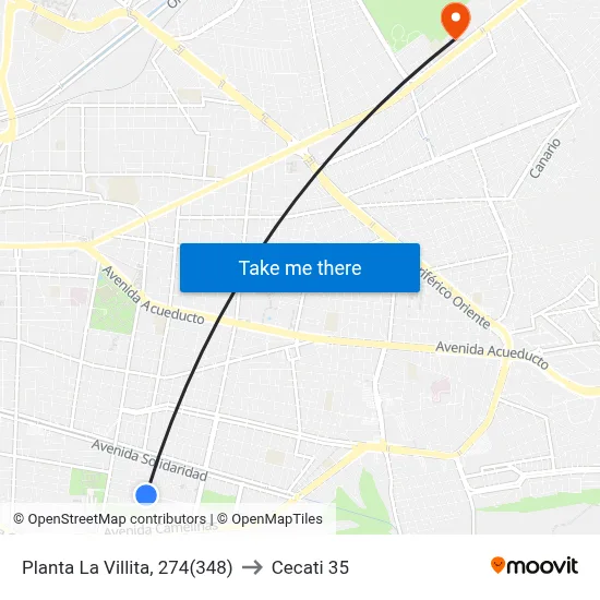 Planta La Villita, 274(348) to Cecati 35 map