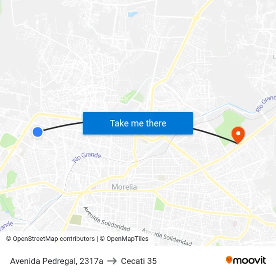 Avenida Pedregal, 2317a to Cecati 35 map