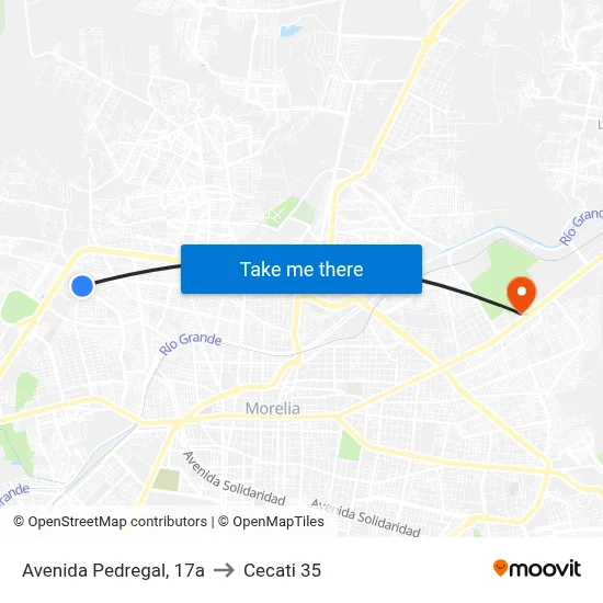 Avenida Pedregal, 17a to Cecati 35 map