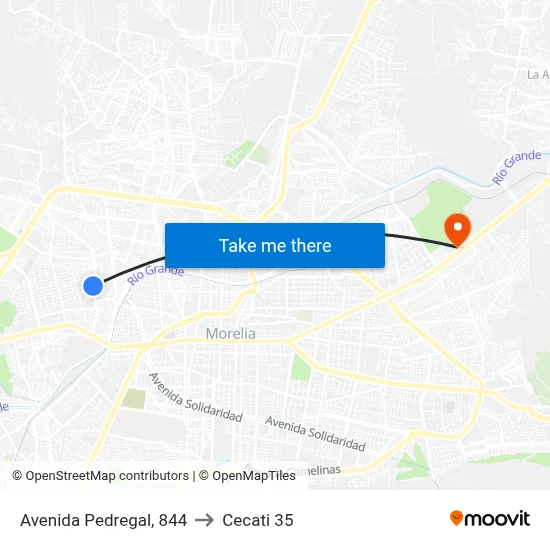 Avenida Pedregal, 844 to Cecati 35 map