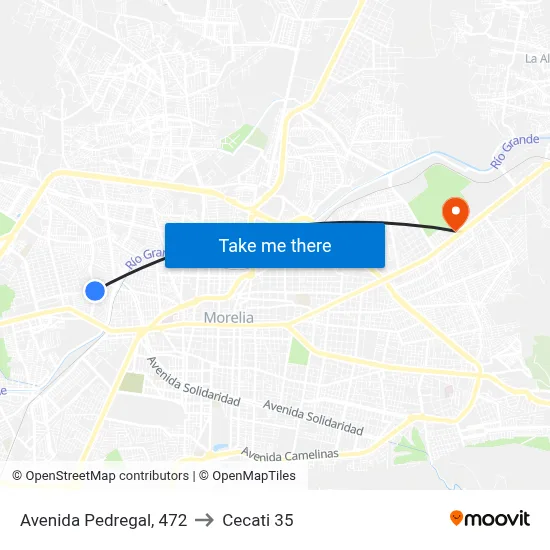 Avenida Pedregal, 472 to Cecati 35 map