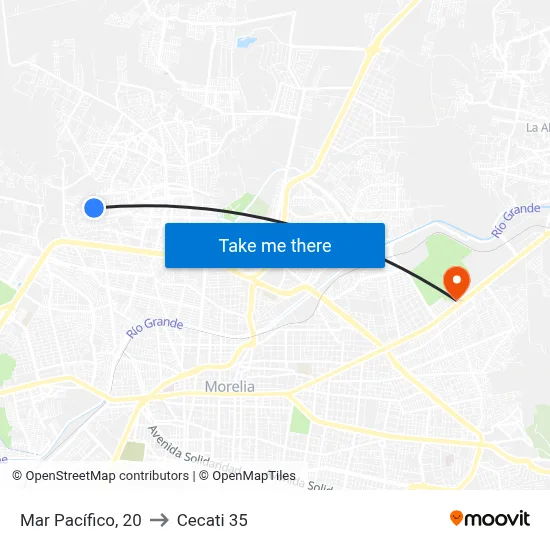 Mar Pacífico, 20 to Cecati 35 map