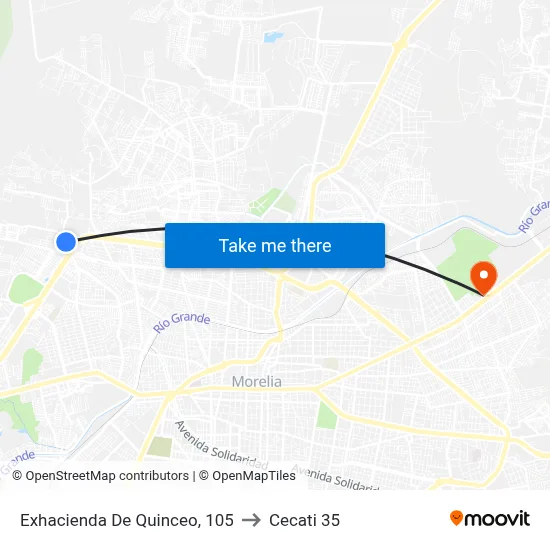 Exhacienda De Quinceo, 105 to Cecati 35 map