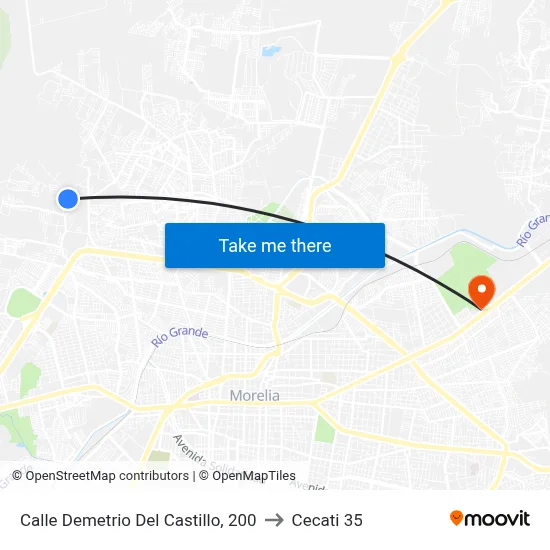 Calle Demetrio Del Castillo, 200 to Cecati 35 map