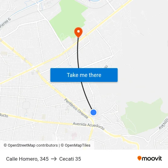 Calle Homero, 345 to Cecati 35 map