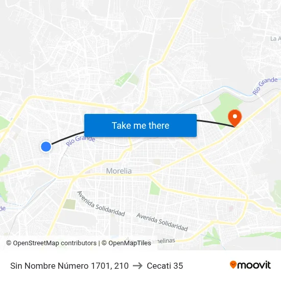 Sin Nombre Número 1701, 210 to Cecati 35 map
