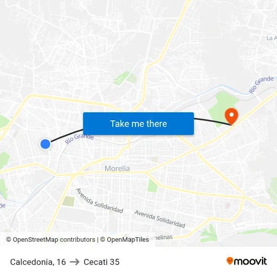 Calcedonia, 16 to Cecati 35 map