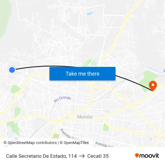 Calle Secretario De Estado, 114 to Cecati 35 map