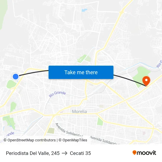 Periodista Del Valle, 245 to Cecati 35 map