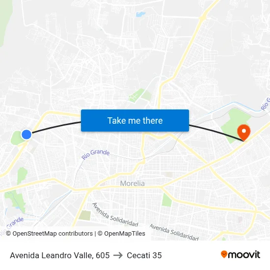 Avenida Leandro Valle, 605 to Cecati 35 map