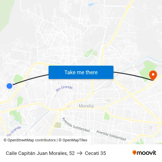 Calle Capitán Juan Morales, 52 to Cecati 35 map