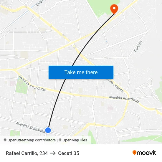 Rafael Carrillo, 234 to Cecati 35 map