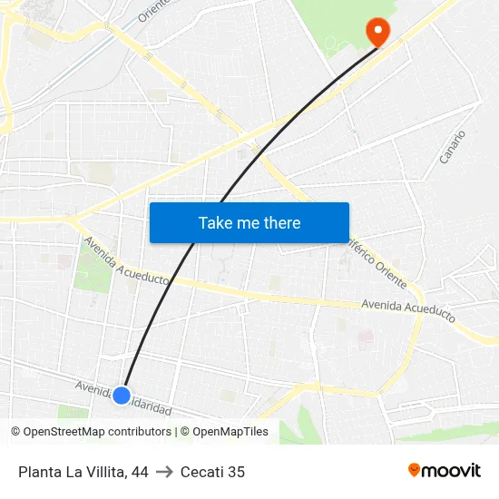 Planta La Villita, 44 to Cecati 35 map