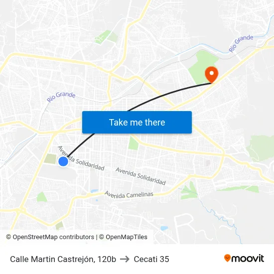 Calle Martin Castrejón, 120b to Cecati 35 map
