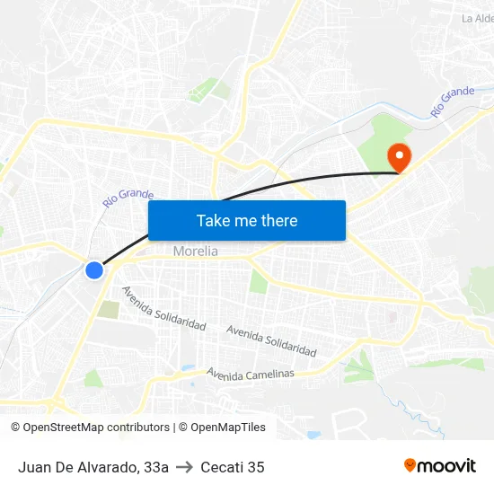 Juan De Alvarado, 33a to Cecati 35 map