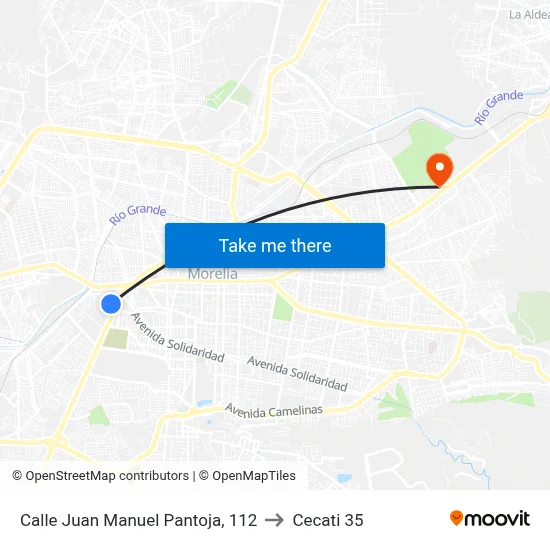 Calle Juan Manuel Pantoja, 112 to Cecati 35 map