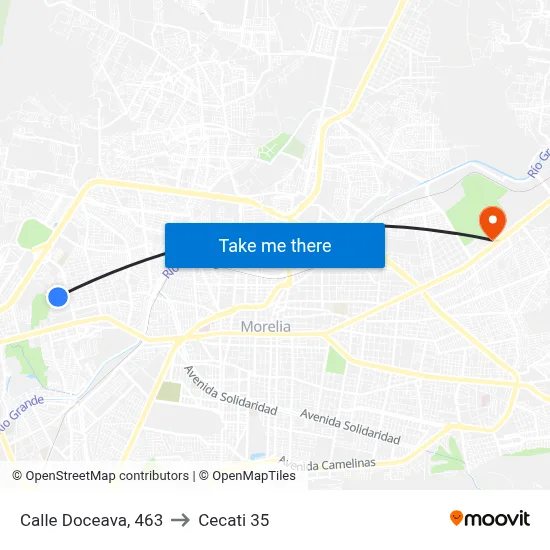 Calle Doceava, 463 to Cecati 35 map