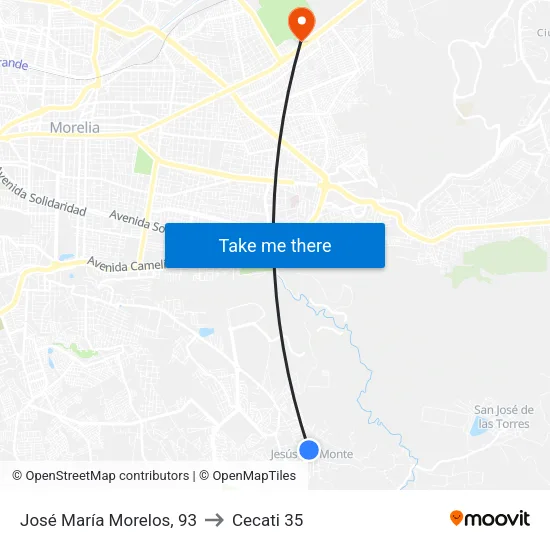 José María Morelos, 93 to Cecati 35 map