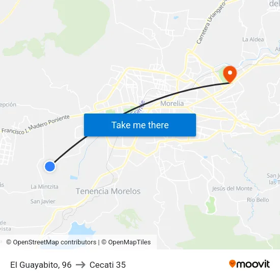 El Guayabito, 96 to Cecati 35 map