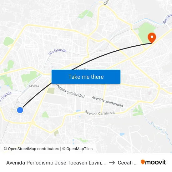 Avenida Periodismo José Tocaven Lavín, 1091 to Cecati 35 map