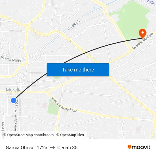 García Obeso, 172a to Cecati 35 map
