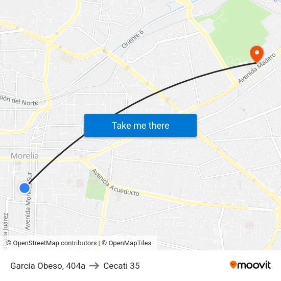 García Obeso, 404a to Cecati 35 map