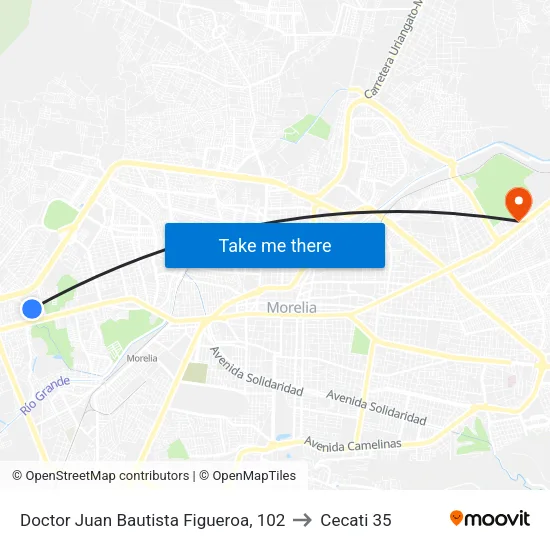 Doctor Juan Bautista Figueroa, 102 to Cecati 35 map