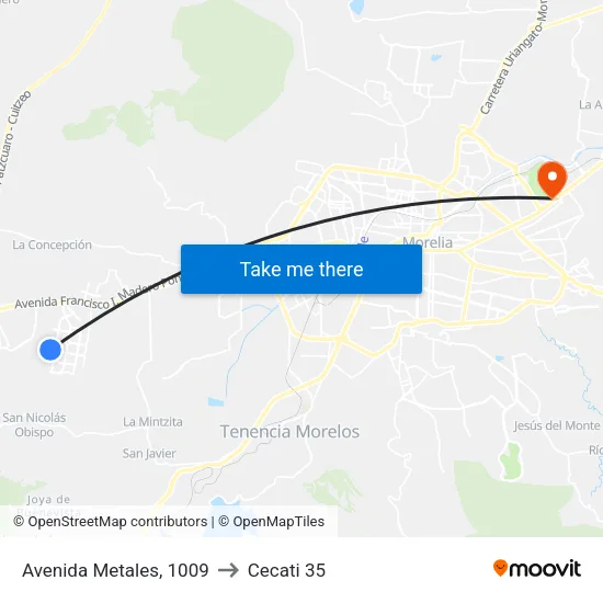 Avenida Metales, 1009 to Cecati 35 map