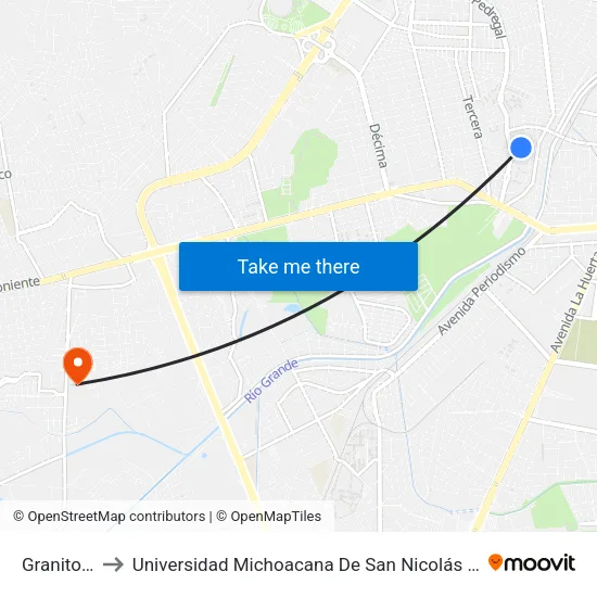 Granito, 13 to Universidad Michoacana De San Nicolás De Hidalgo map