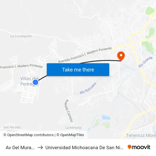 Av Del Murano, 404 to Universidad Michoacana De San Nicolás De Hidalgo map