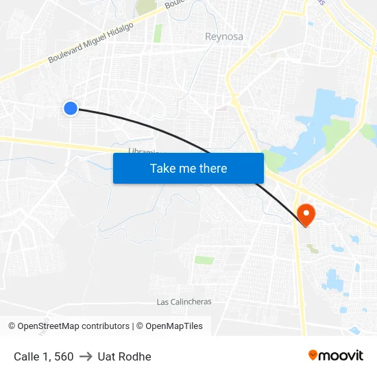 Calle 1, 560 to Uat Rodhe map