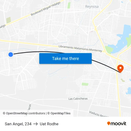 San Angel, 234 to Uat Rodhe map