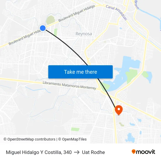 Miguel Hidalgo Y Costilla, 340 to Uat Rodhe map